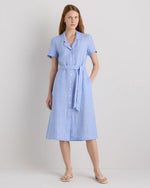 100% European Linen Button Front Dress - US 7469