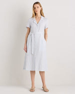 100% European Linen Button Front Dress - US 6178