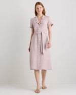 100% European Linen Button Front Dress - US 7781