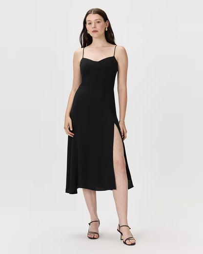 Lightweight Crepe Sweetheart Midi Dress - US 9578