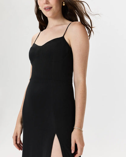 Lightweight Crepe Sweetheart Midi Dress - US 9578