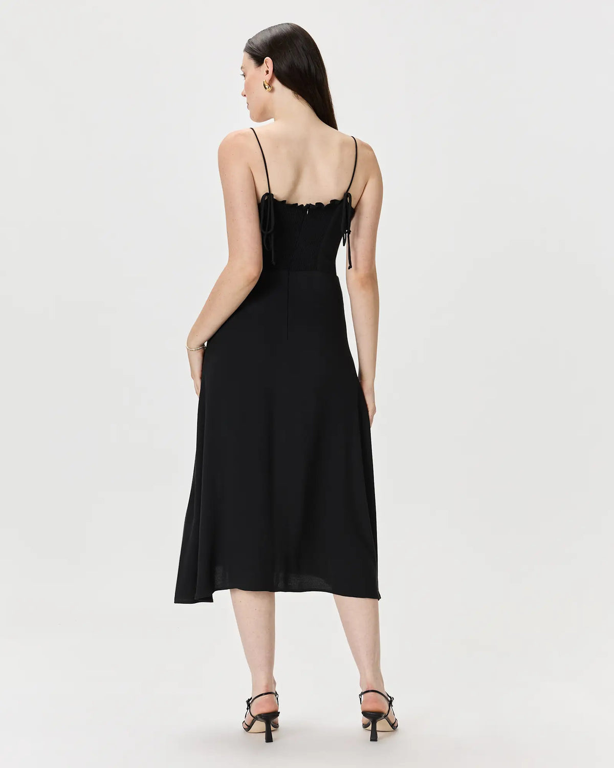 Lightweight Crepe Sweetheart Midi Dress - US 9578