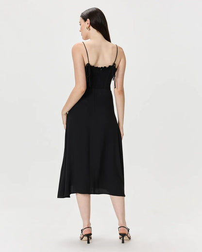 Lightweight Crepe Sweetheart Midi Dress - US 9578