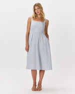 100% European Linen Fit & Flare Midi Dress - US 7498