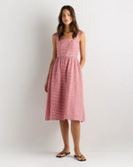 100% European Linen Fit & Flare Midi Dress - US 7237