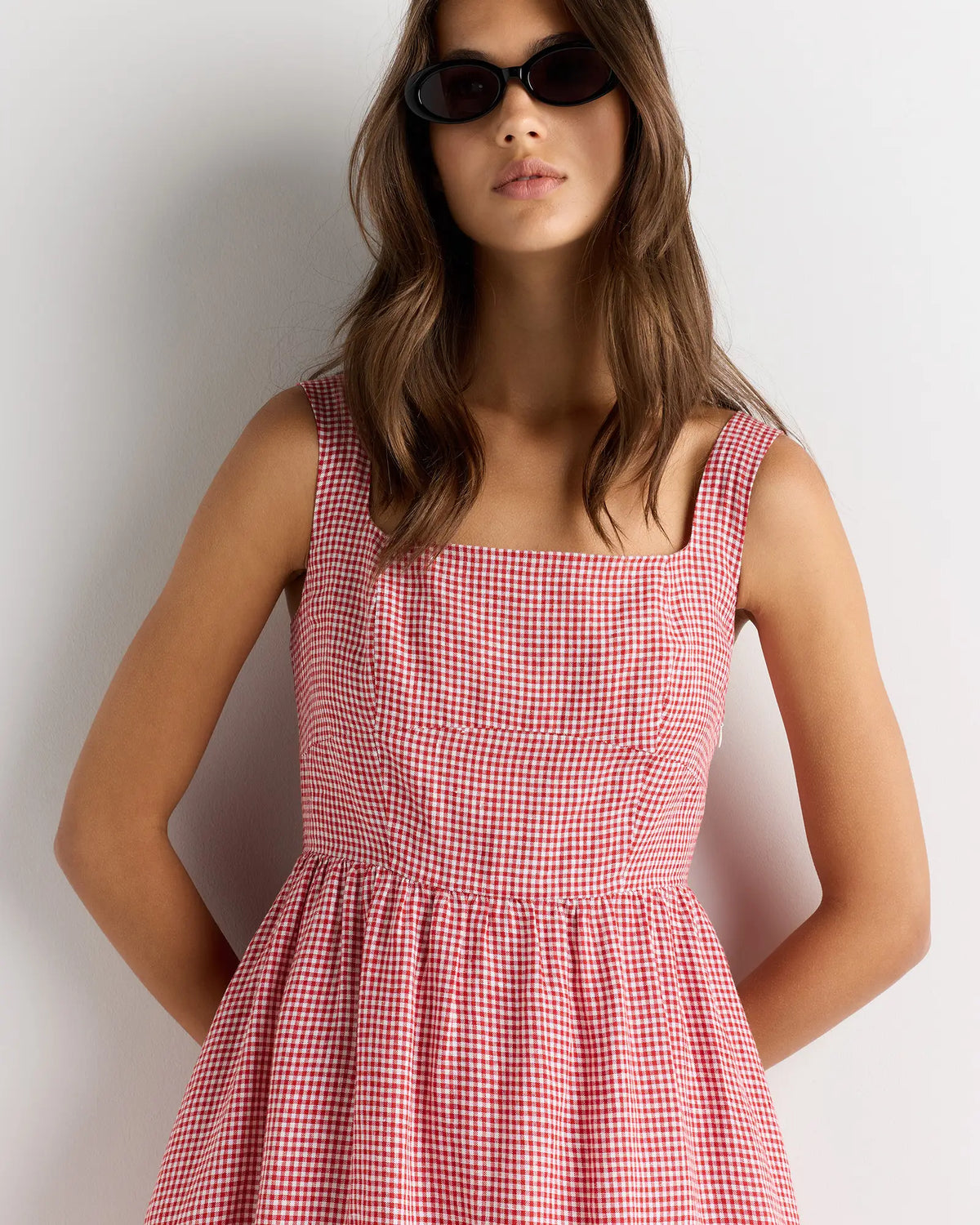 100% European Linen Fit & Flare Midi Dress - US 7237