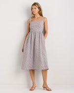 100% European Linen Fit & Flare Midi Dress - US 9813