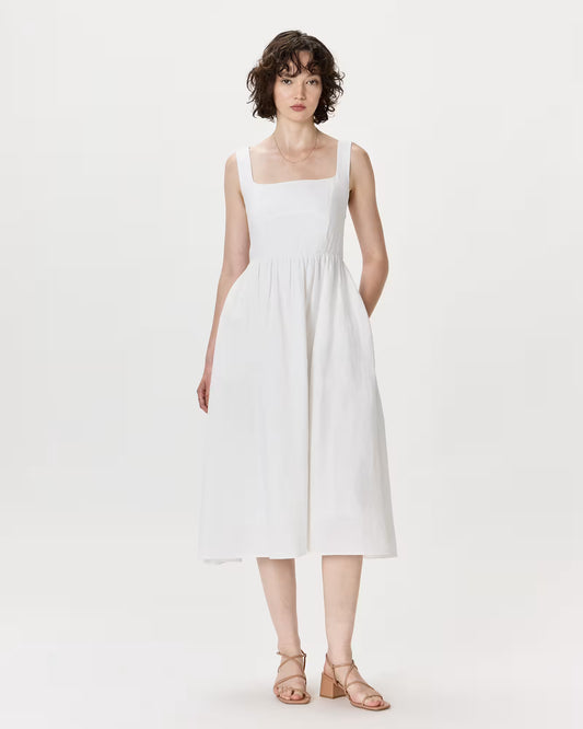 100% European Linen Fit & Flare Midi Dress - US 9345