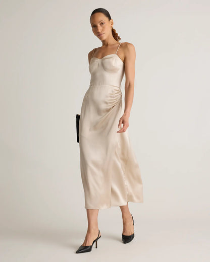 100% Washable Silk Sweetheart Dress - US 2716