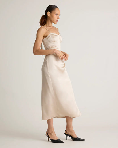 100% Washable Silk Sweetheart Dress - US 2716