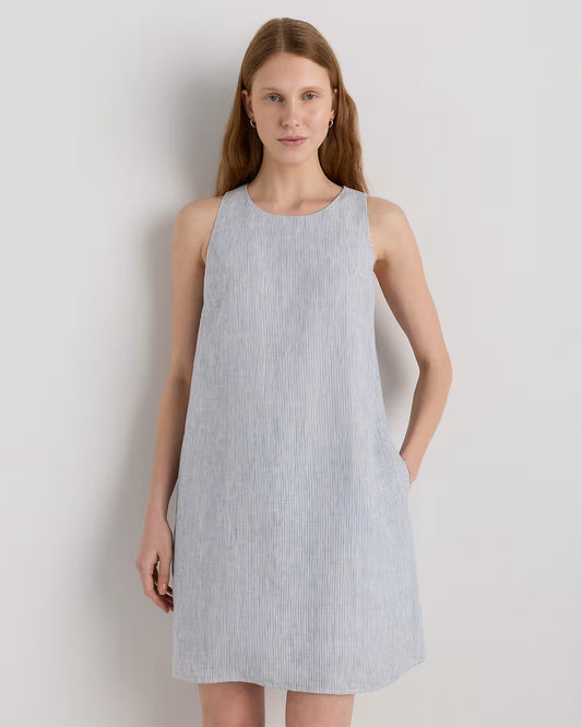 100% European Linen Tank Mini Dress - US 1171