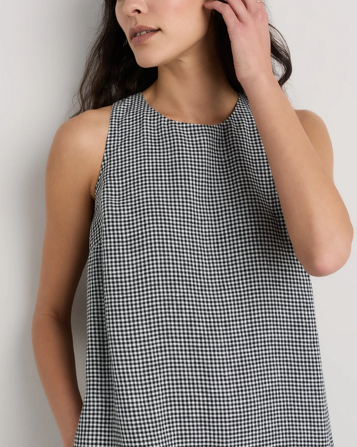 100% European Linen Tank Mini Dress - US 9412