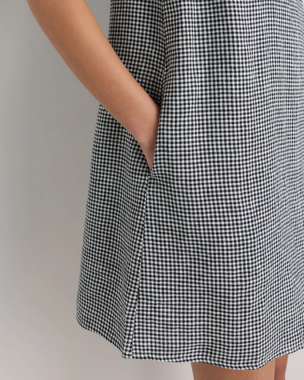 100% European Linen Tank Mini Dress - US 9412