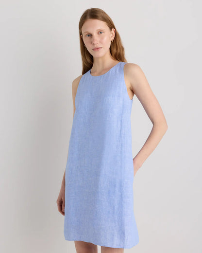 100% European Linen Tank Mini Dress - US 8088