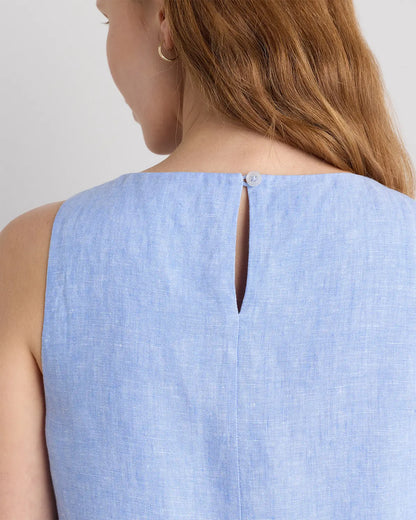 100% European Linen Tank Mini Dress - US 8088