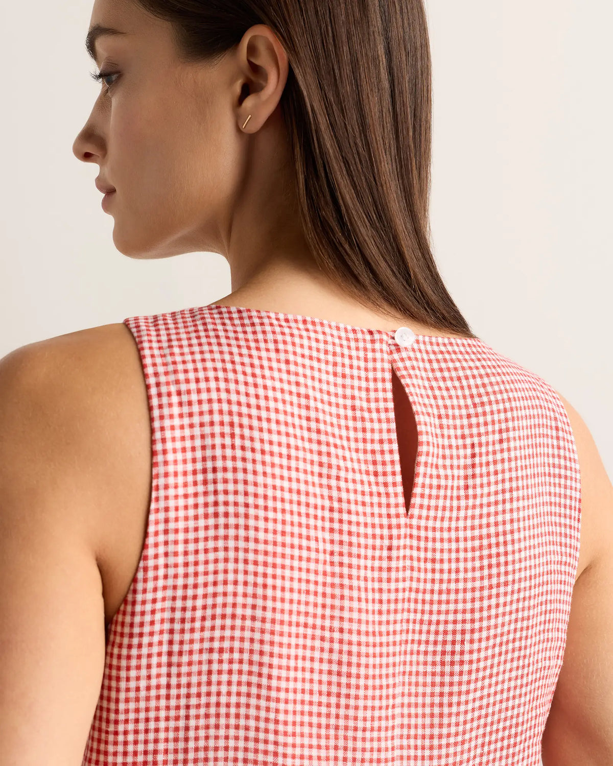 100% European Linen Tank Mini Dress - US 1130