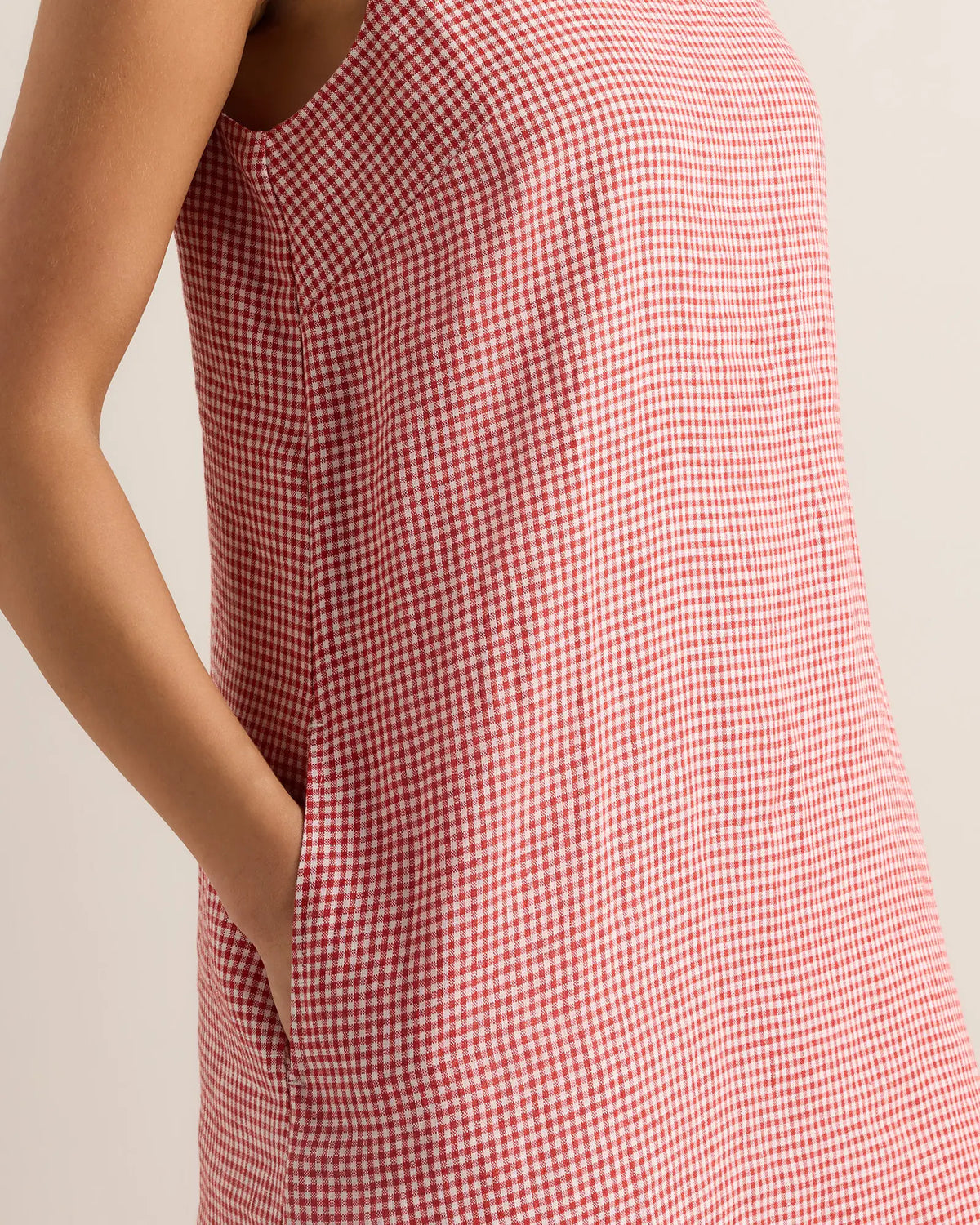100% European Linen Tank Mini Dress - US 1130