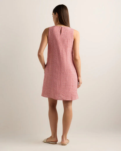 100% European Linen Tank Mini Dress - US 1130