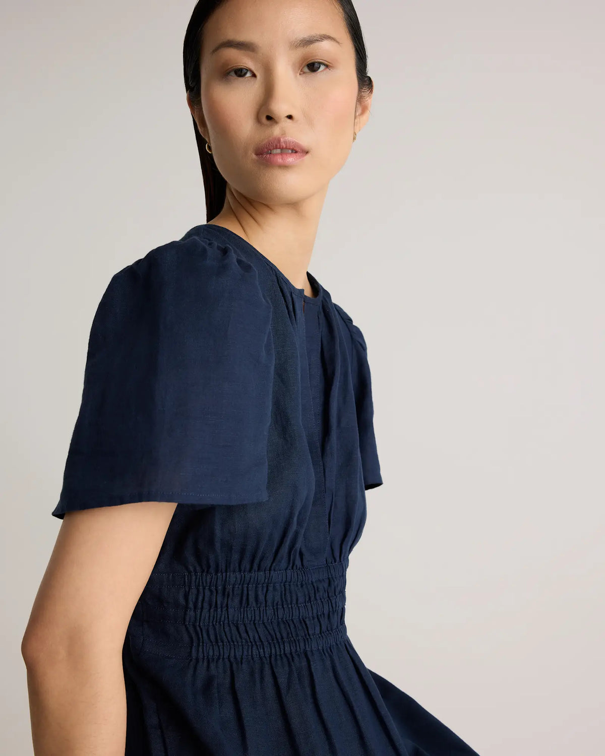 100% European Linen Tiered Maxi Dress - US 1531