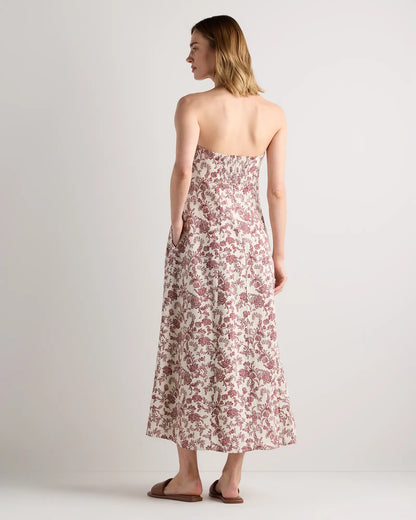 100% European Linen Strapless Maxi Dress - US 8365