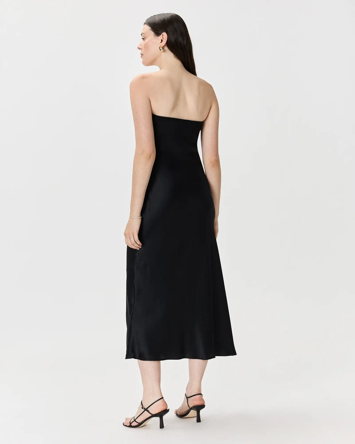 100% Washable Silk Strapless Midi Dress - US 0941