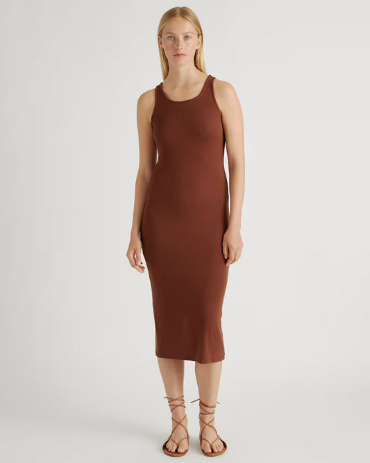 Tencel Rib Knit Sleeveless Dress - US 2274