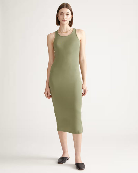 Tencel Rib Knit Sleeveless Dress - US 5893