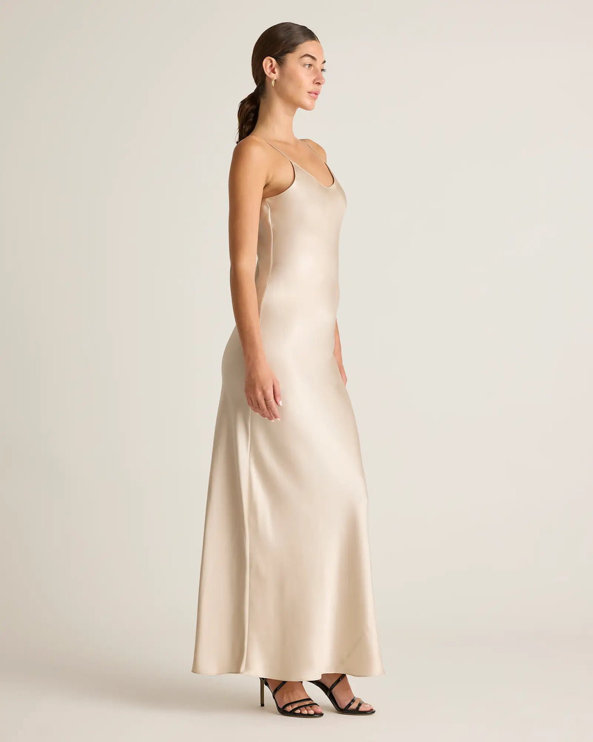 100% Washable Silk Maxi Slip Dress - US 0967