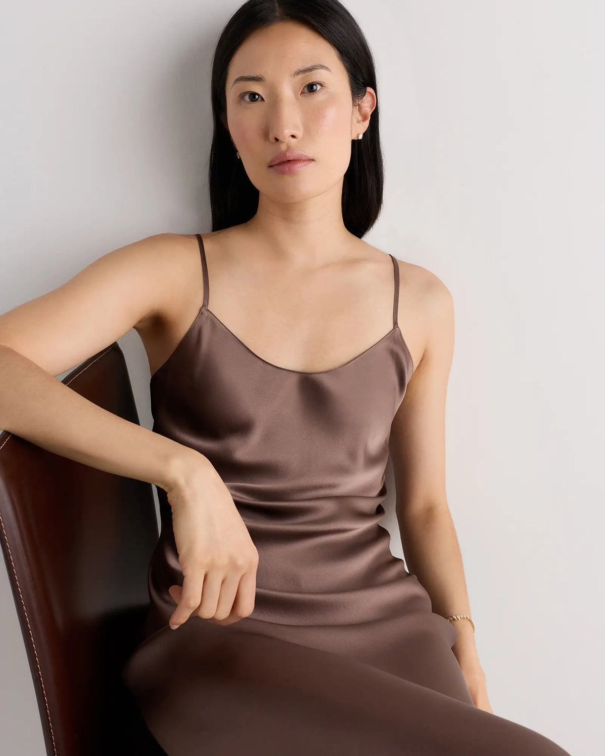 100% Washable Silk Maxi Slip Dress - US 5696