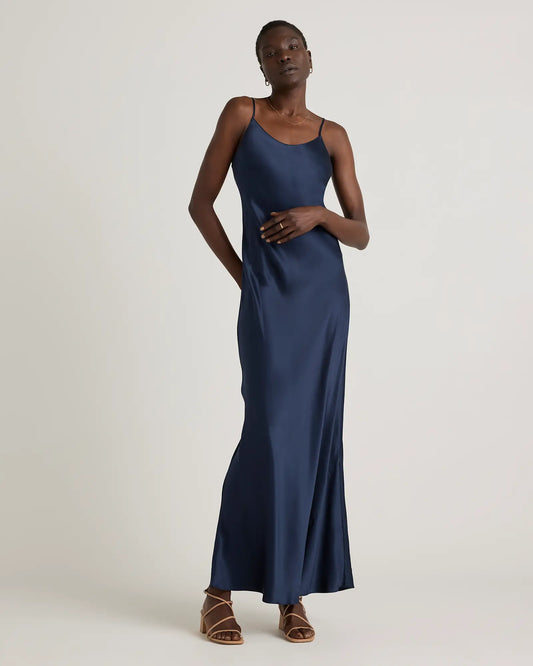 100% Washable Silk Maxi Slip Dress - US 0397
