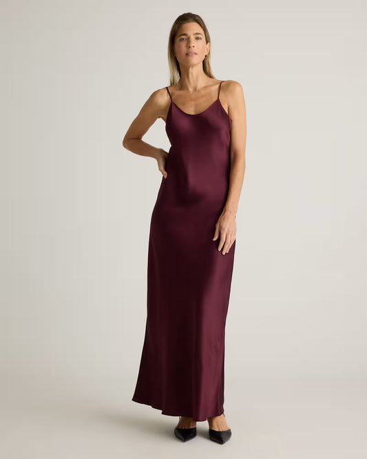 100% Washable Silk Maxi Slip Dress - US 4035