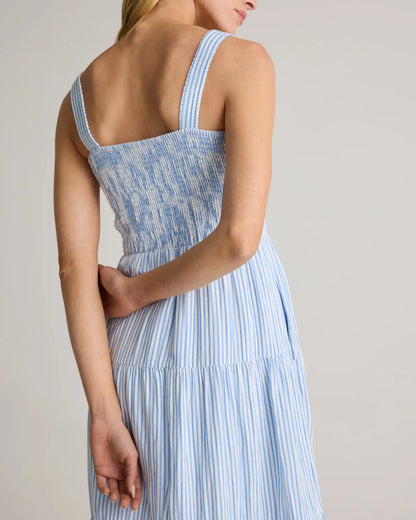100% Organic Cotton Gauze Smocked Sleeveless Maxi Dress - US 3584