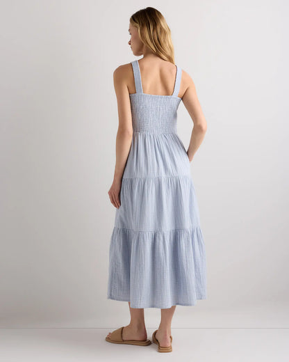 100% Organic Cotton Gauze Smocked Sleeveless Maxi Dress - US 7591
