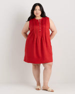100% European Linen Sleeveless Swing Dress - US 4602