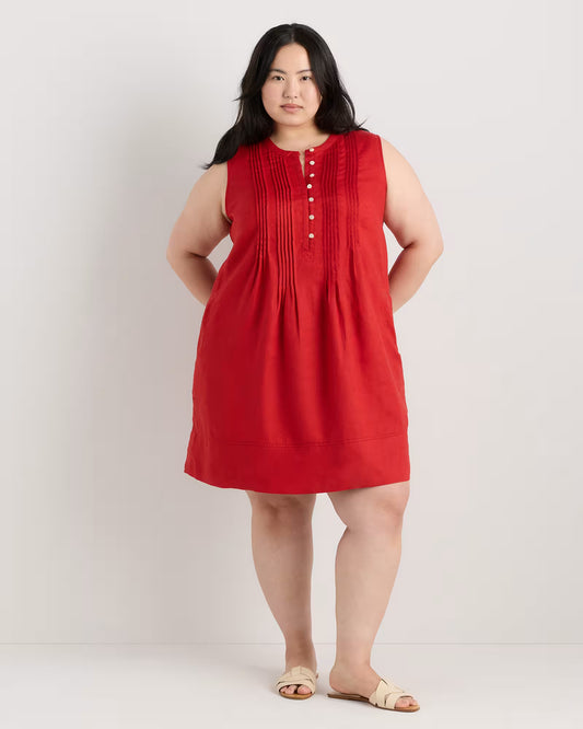 100% European Linen Sleeveless Swing Dress - US 4602