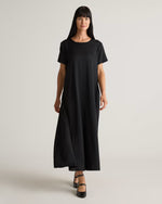 Washable Stretch Silk Voluminous Maxi Dress - US 8749