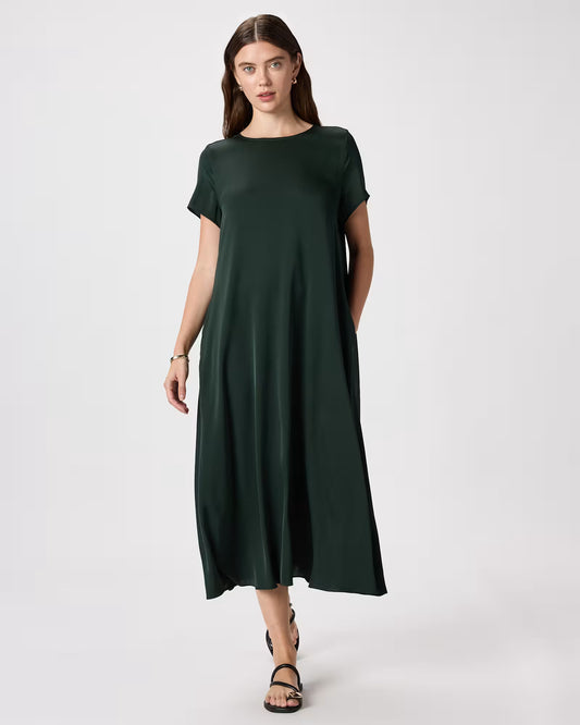 Washable Stretch Silk Voluminous Maxi Dress - US 8923