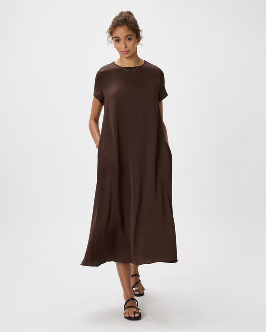 Washable Stretch Silk Voluminous Maxi Dress - US 3424