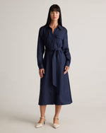 100% Silk Twill Utility Shirt Dress - US 7219