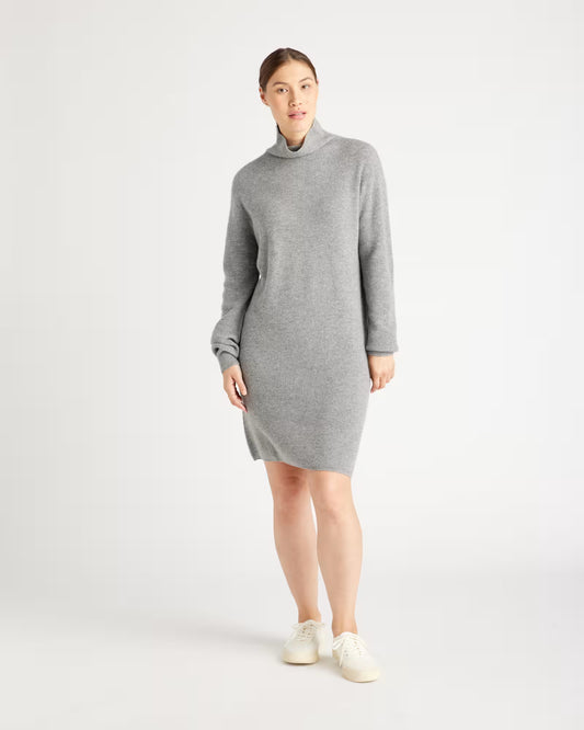 Mongolian Cashmere Textured Sweater Dress - US 5986