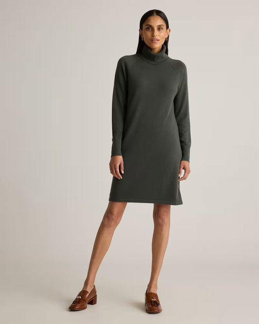 Mongolian Cashmere Turtleneck Sweater Dress - US 8790