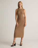 Mongolian Cashmere Sleeveless Midi Sweater Dress - US 6736