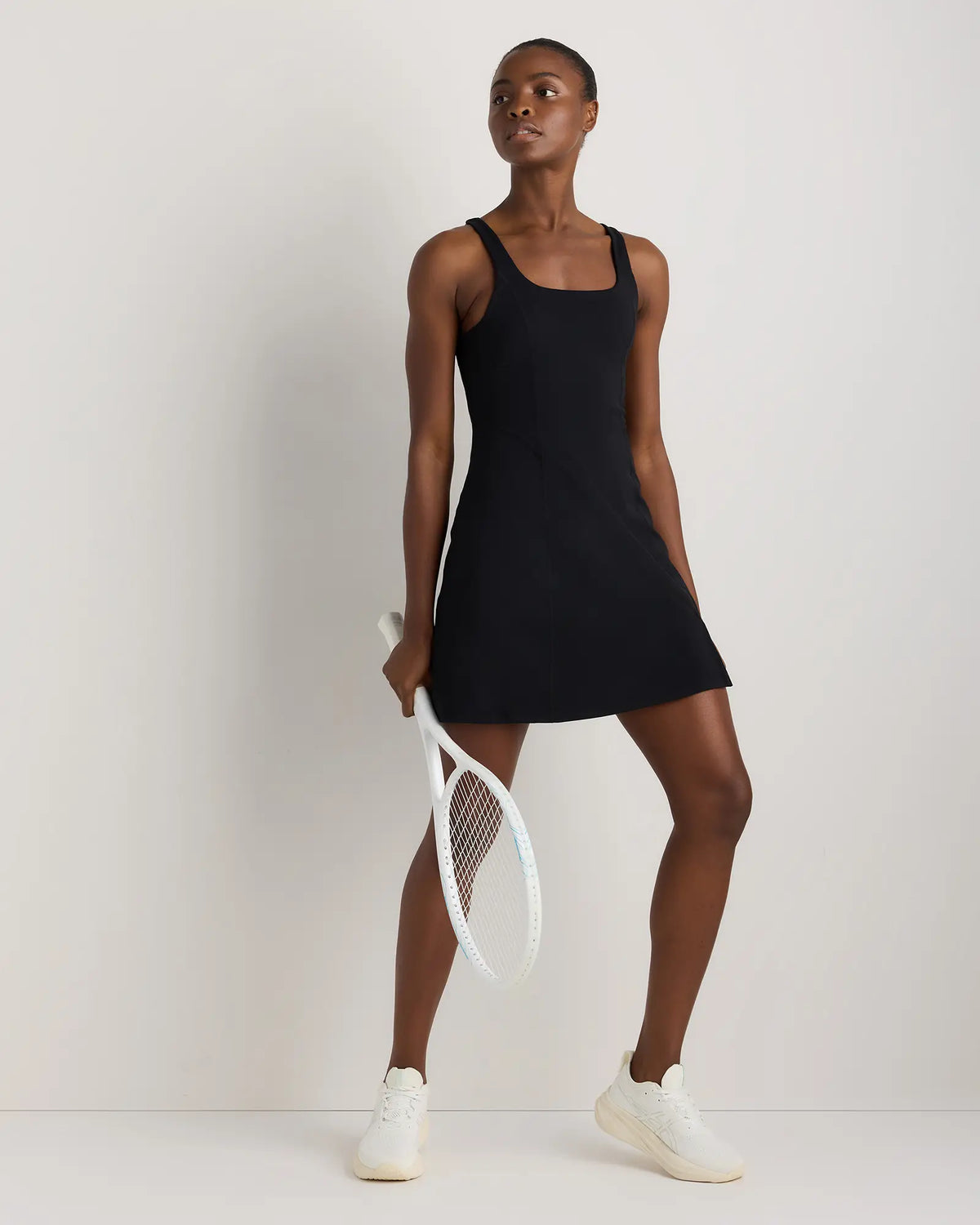 Power-Up Square Neck Dress - US 6840