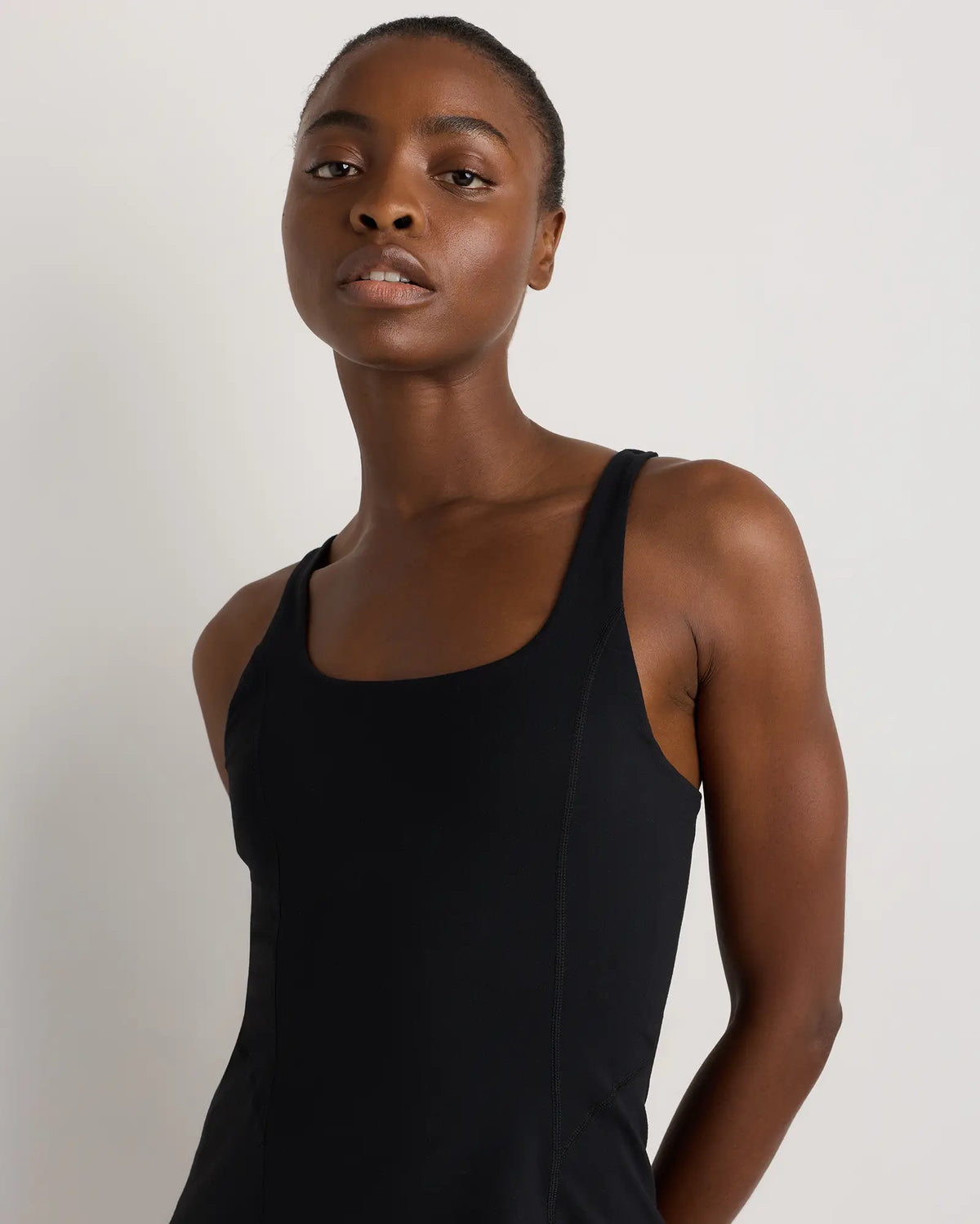 Power-Up Square Neck Dress - US 6840