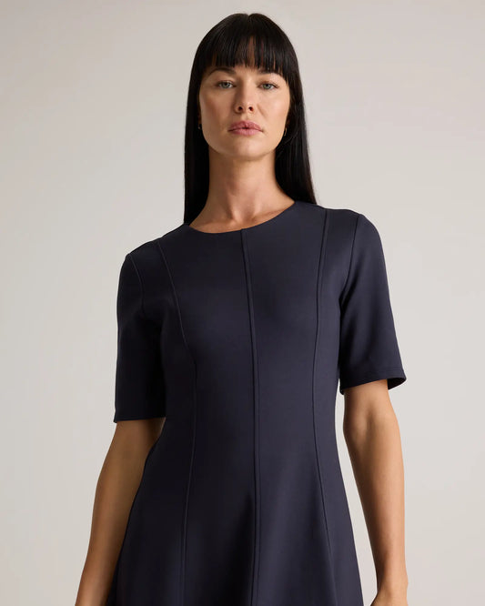 Ultra-Stretch Ponte Short Sleeve Midi Dress - US 8161