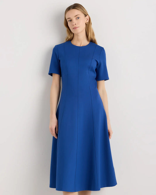 Ultra-Stretch Ponte Short Sleeve Midi Dress - US 4708