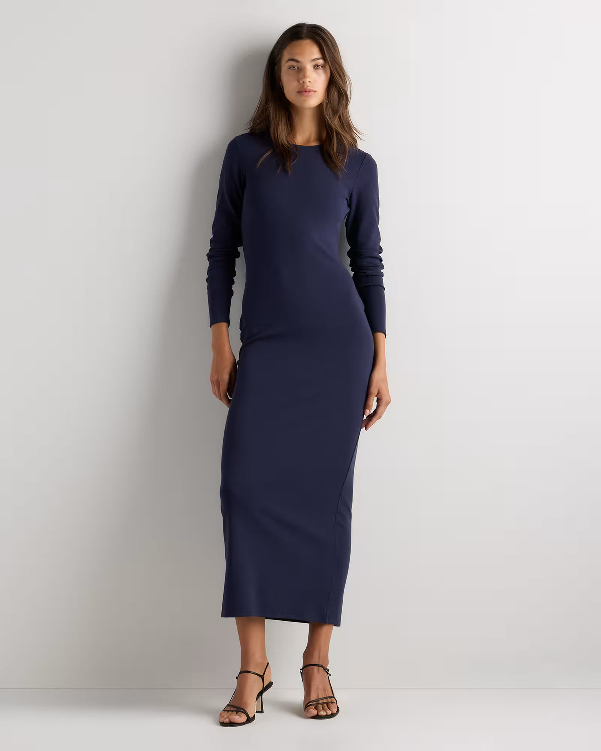 Tencel Modal Knit Long Sleeve Maxi Dress - US 2697