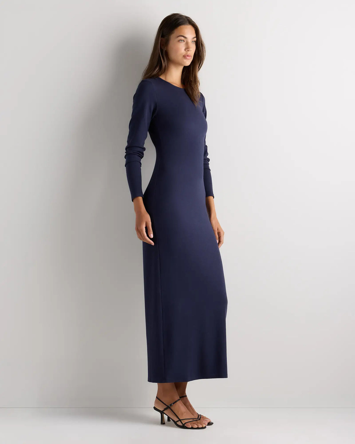 Tencel Modal Knit Long Sleeve Maxi Dress - US 2697