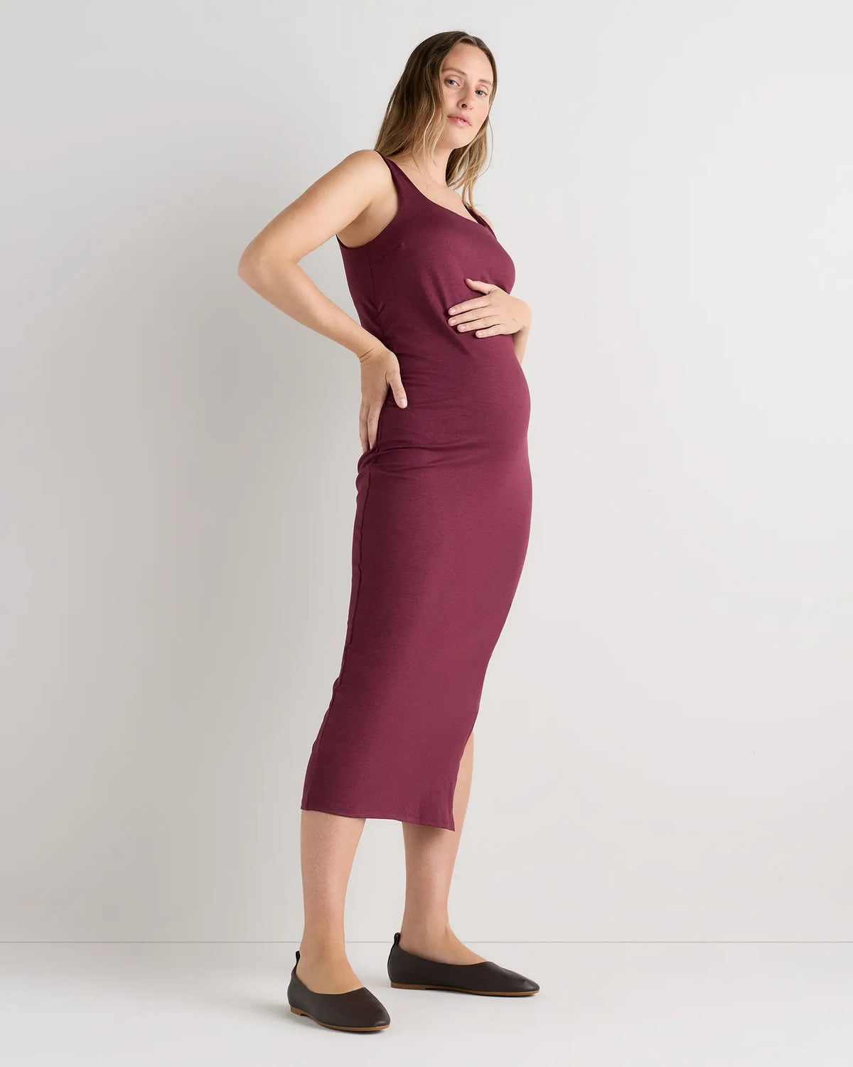 Ultra-Soft Maternity Midi Dress - US 5955