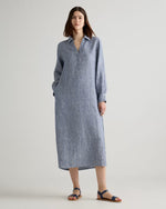100% European Linen Popover Maxi Dress - US 0945